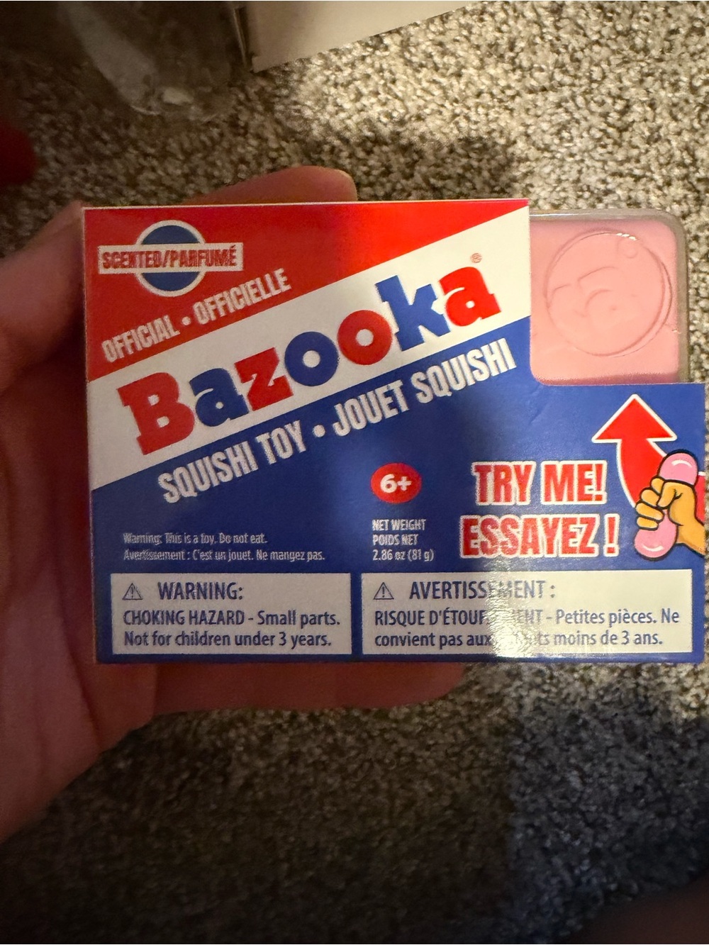 Bazooka Pink Squish Toy - Scented Kids Toy